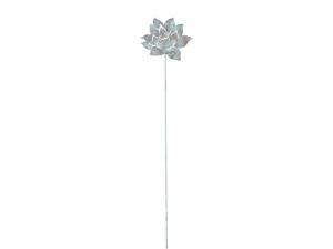 Metall Lotusblume blau 70cm