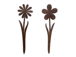 Set Blüten Rostoptik 50cm