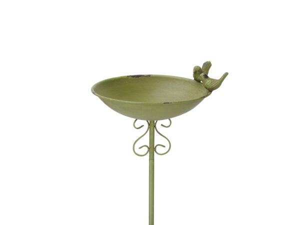 Mangeoire pour oiseaux métal vert feuillage 100cm