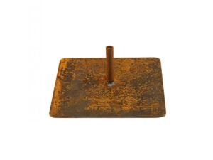 Metall Bodenplatte mit Rohr 18x18cm