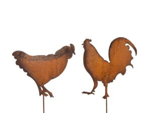 Set gallo e gallina 120 cm