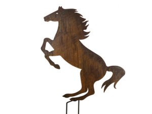 Cavallo in metallo arrugginito 113 cm