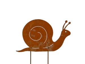 Schnecke Gartenstecker Rost H30cm metalldeko