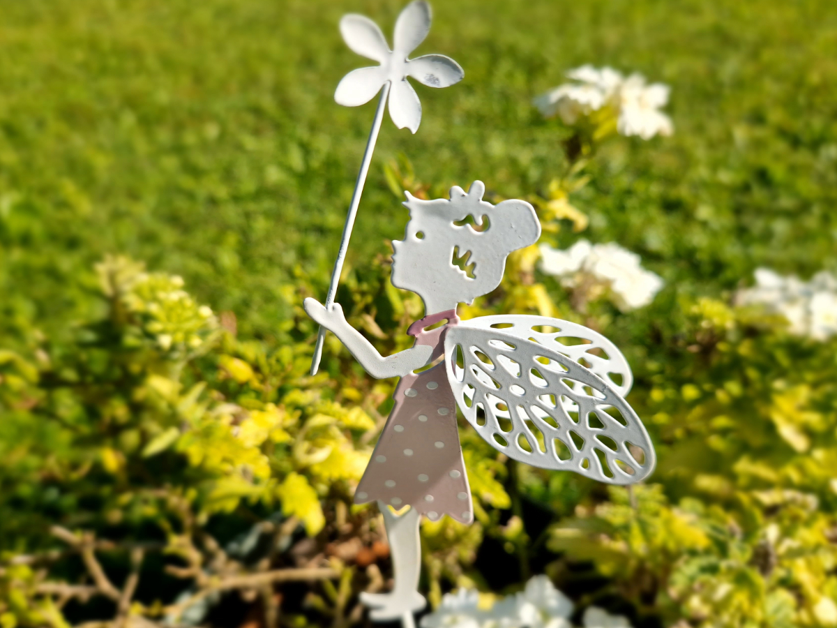 elfe metall blumenstecker blume