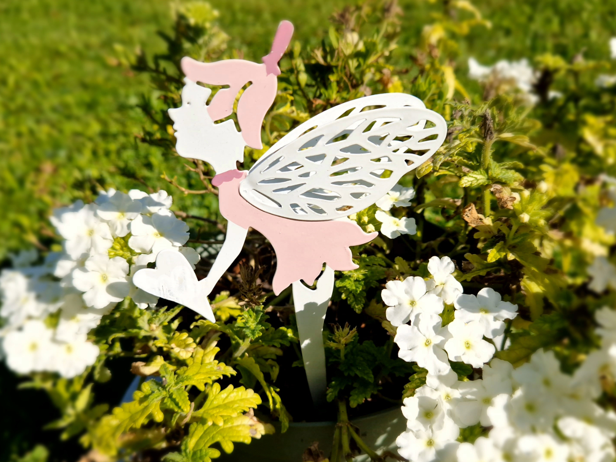 Elfe Topfstecker Metall 23cm Gartendeko