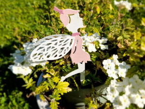 Elfe Topfstecker Metall Dekoration