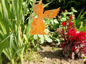 Betender Engel 60cm Rostdeko Garten