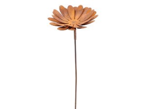 Gartenstecker Blüte Rost 100cm rostige Deko
