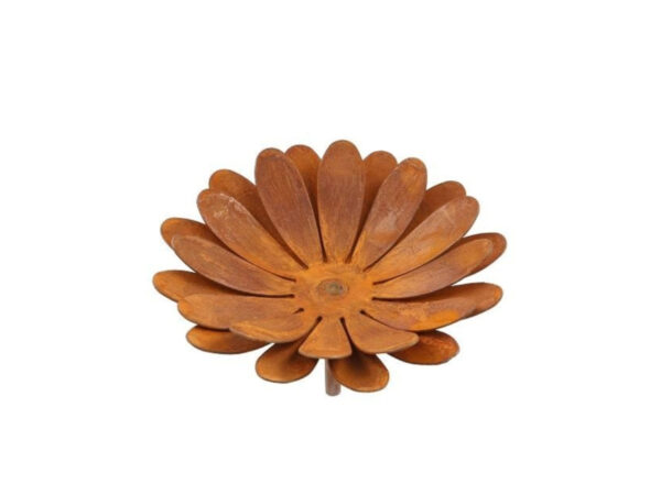 Gartenstecker Blüte offen rost 20cm