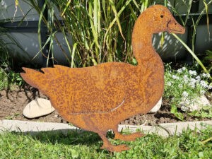 Gans aus Rost Gartenstecker