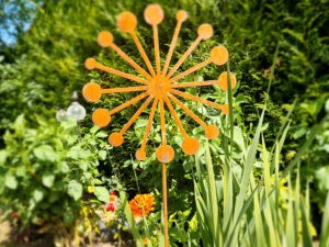 Pusteblume rostig Gartenstecker 120cm