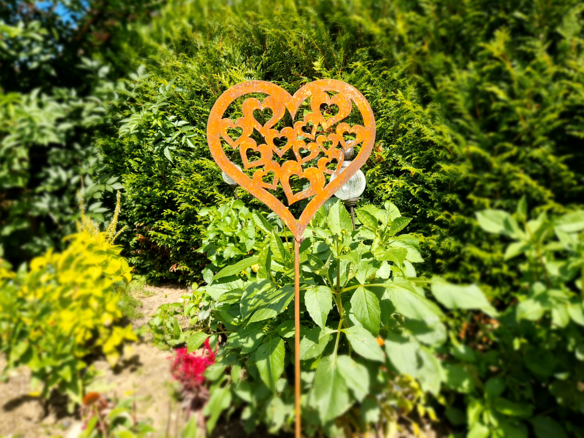 herz rostdeko stecker