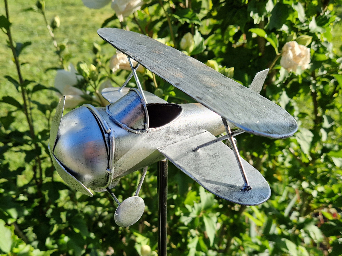 Metalldeko Flugzeug Garten