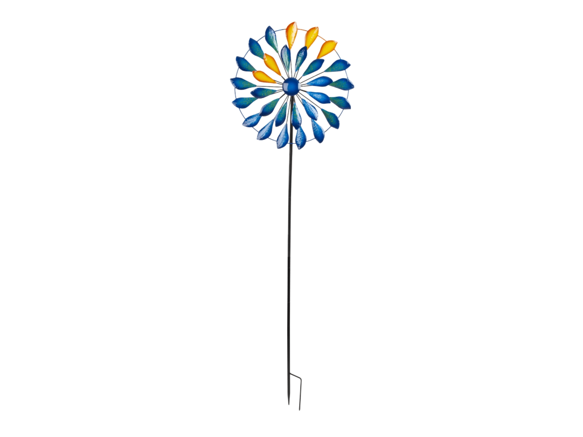 metall windrad doppelte Flügel gartenstecker