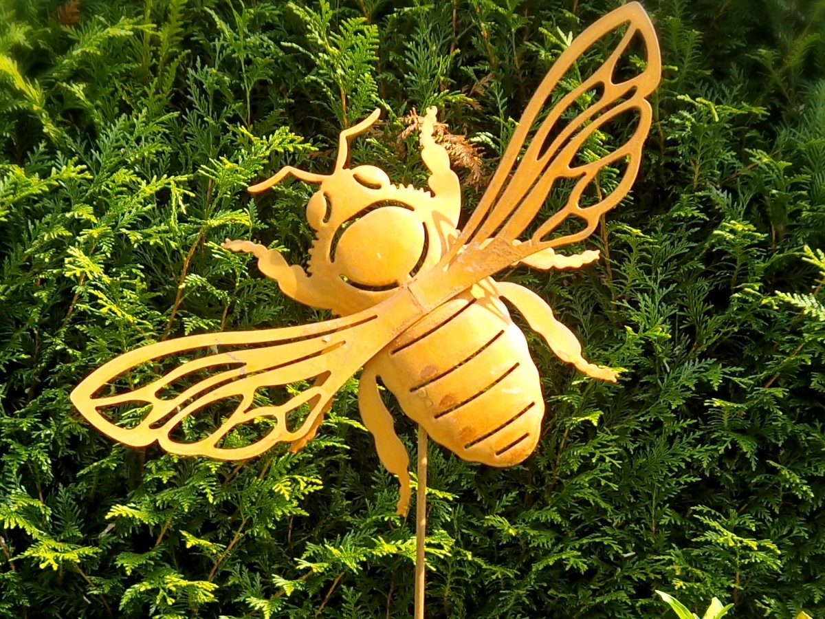 Biene Roststecker Garten gross