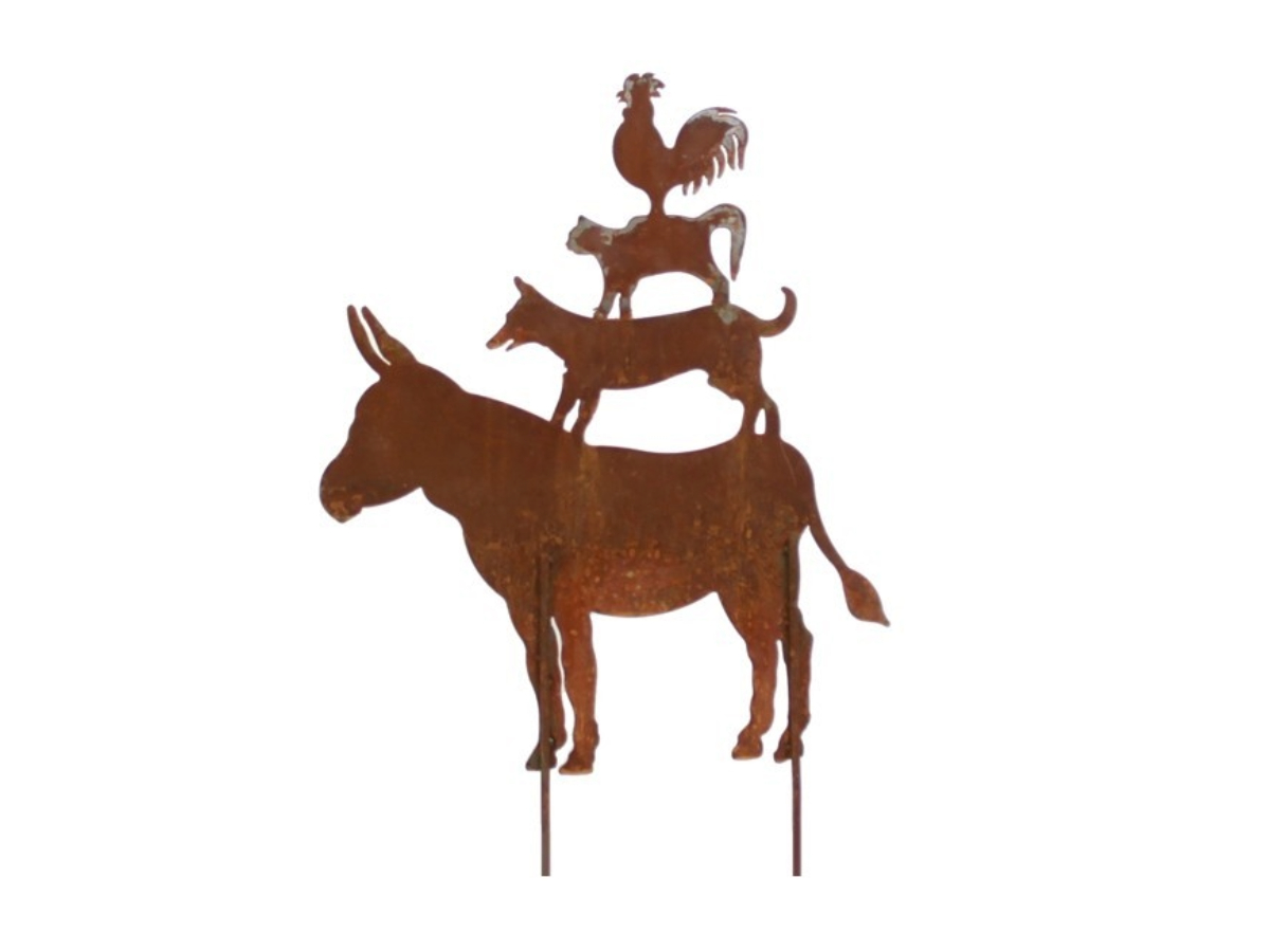 Bremer Stadtmusikanten Rost 60cm Deko Garten