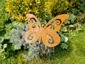 schmetterling rost gartenstecker