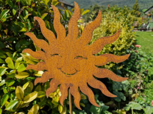 sonne rost metall deko