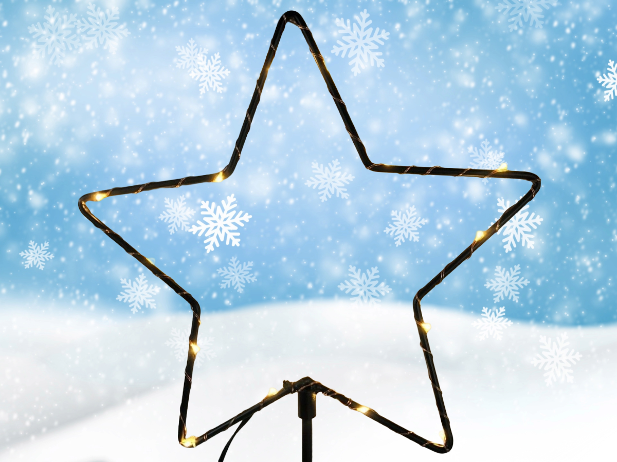 weihnachtsbeleuchtung stern 100cm LED