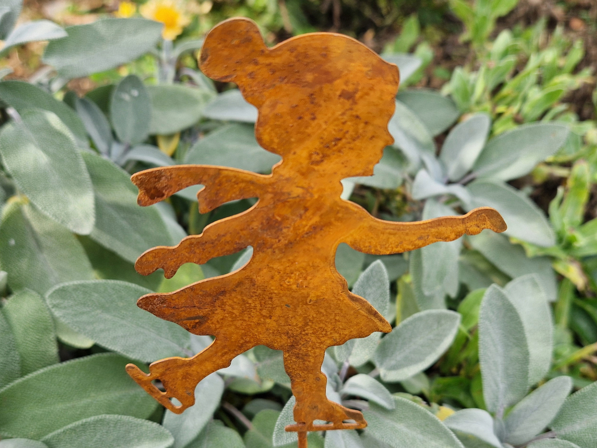 Mädchen Winter Rost 37cm für Gestecke