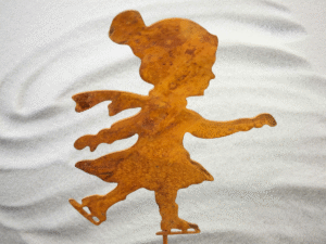 Mädchen Winter Rost 37cm kleine Deko