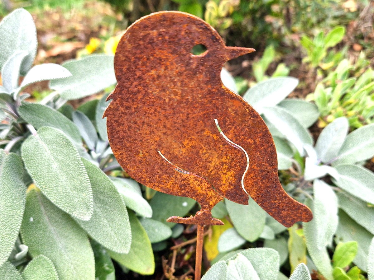 Roststecker Vogel 30cm für Gestecke