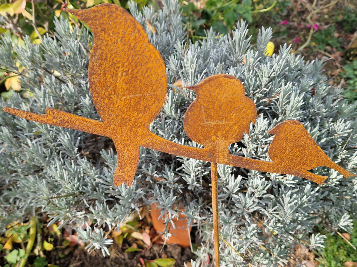 Roststecker Vogeltrio 113cm Deko