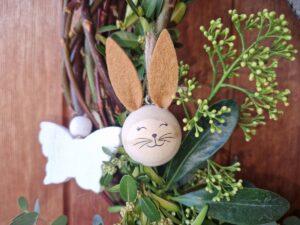 Holzhasen Hänger braun Holzhasen Ostern