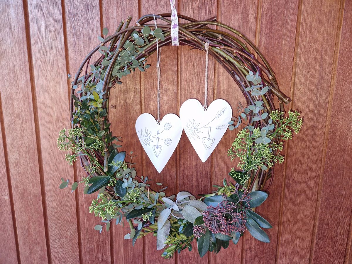 Herzen weiss deko