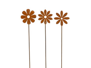 Rostblumen Gartenstecker Set 70cm klein